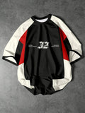 Short sleeve t-shirt with letter 32 print